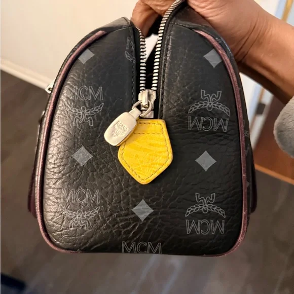 MCM Black Satchel with Colorful Panels - Picture 9 of 10